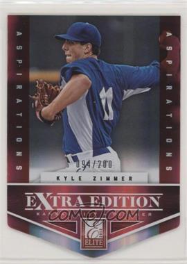 2012 Elite Extra Edition - [Base] - Aspirations Die-Cut #105 - Kyle Zimmer /200