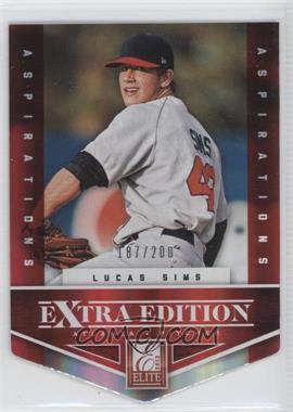 2012 Elite Extra Edition - [Base] - Aspirations Die-Cut #116 - Lucas Sims /200