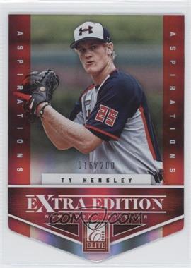 2012 Elite Extra Edition - [Base] - Aspirations Die-Cut #127 - Ty Hensley /200