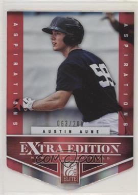 2012 Elite Extra Edition - [Base] - Aspirations Die-Cut #140 - Austin Aune /200