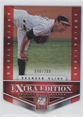 2012 Elite Extra Edition - [Base] - Aspirations Die-Cut #155 - Branden Kline /200