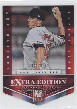 2012 Elite Extra Edition - [Base] - Aspirations Die-Cut #173 - Dan Langfield /200