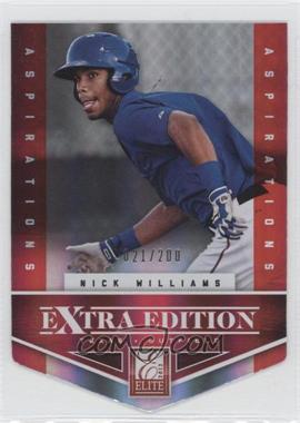 2012 Elite Extra Edition - [Base] - Aspirations Die-Cut #193 - Nick Williams /200