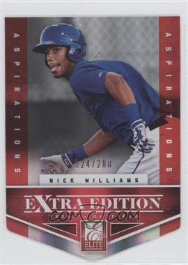 2012 Elite Extra Edition - [Base] - Aspirations Die-Cut #193 - Nick Williams /200