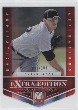 2012 Elite Extra Edition - [Base] - Aspirations Die-Cut #28 - Chris Beck /200