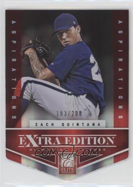 2012 Elite Extra Edition - [Base] - Aspirations Die-Cut #41 - Zach Quintana /200