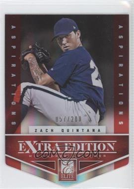2012 Elite Extra Edition - [Base] - Aspirations Die-Cut #41 - Zach Quintana /200