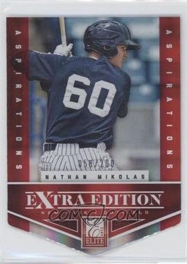 2012 Elite Extra Edition - [Base] - Aspirations Die-Cut #42 - Nathan Mikolas /200