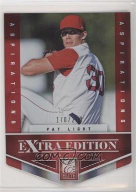 2012 Elite Extra Edition - [Base] - Aspirations Die-Cut #6 - Pat Light /200