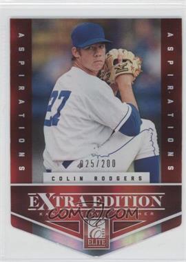 2012 Elite Extra Edition - [Base] - Aspirations Die-Cut #64 - Colin Rodgers /200