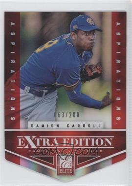 2012 Elite Extra Edition - [Base] - Aspirations Die-Cut #68 - Damion Carroll /200