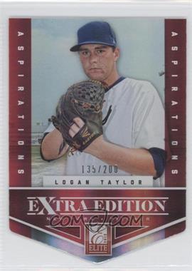 2012 Elite Extra Edition - [Base] - Aspirations Die-Cut #74 - Logan Taylor /200