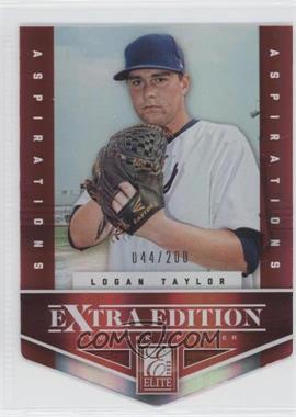 2012 Elite Extra Edition - [Base] - Aspirations Die-Cut #74 - Logan Taylor /200