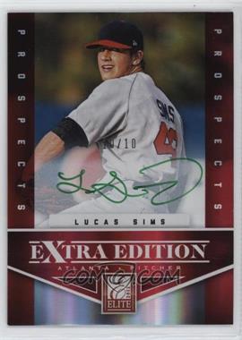 2012 Elite Extra Edition - [Base] - Prospects Green Ink Signatures #116 - Lucas Sims /10