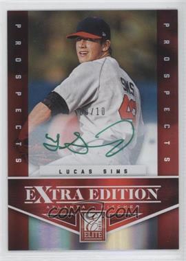 2012 Elite Extra Edition - [Base] - Prospects Green Ink Signatures #116 - Lucas Sims /10