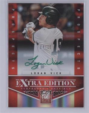 2012 Elite Extra Edition - [Base] - Prospects Green Ink Signatures #185 - Logan Vick /10 [COMC RCR Mint or Better]