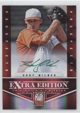 2012 Elite Extra Edition - [Base] - Prospects Green Ink Signatures #197 - Hoby Milner /10