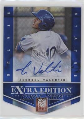 2012 Elite Extra Edition - [Base] - Status Blue Die-Cut Signatures #17 - Jesmuel Valentin /50