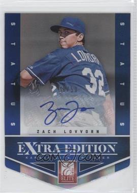 2012 Elite Extra Edition - [Base] - Status Blue Die-Cut Signatures #66 - Zach Lovvorn /50