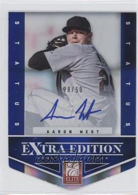 2012 Elite Extra Edition - [Base] - Status Blue Die-Cut Signatures #83 - Aaron West /50