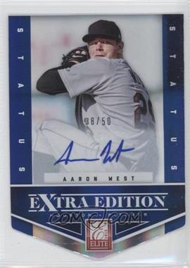 2012 Elite Extra Edition - [Base] - Status Blue Die-Cut Signatures #83 - Aaron West /50