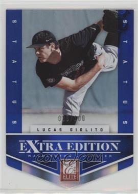 2012 Elite Extra Edition - [Base] - Status Blue Die-Cut #111 - Lucas Giolito /100