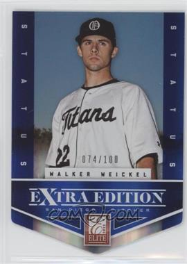 2012 Elite Extra Edition - [Base] - Status Blue Die-Cut #129 - Walker Weickel /100