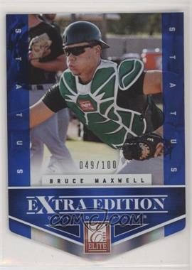 2012 Elite Extra Edition - [Base] - Status Blue Die-Cut #145 - Bruce Maxwell /100