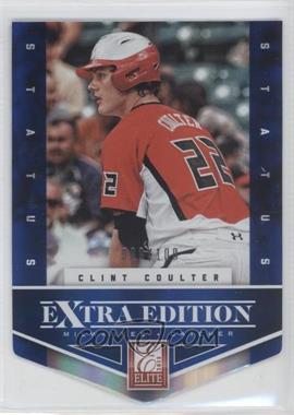 2012 Elite Extra Edition - [Base] - Status Blue Die-Cut #187 - Clint Coulter /100