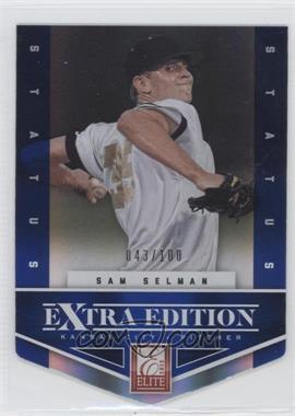 2012 Elite Extra Edition - [Base] - Status Blue Die-Cut #25 - Sam Selman /100