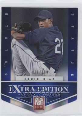 2012 Elite Extra Edition - [Base] - Status Blue Die-Cut #36 - Edwin Diaz /100