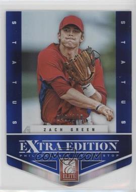 2012 Elite Extra Edition - [Base] - Status Blue Die-Cut #44 - Zach Green /100