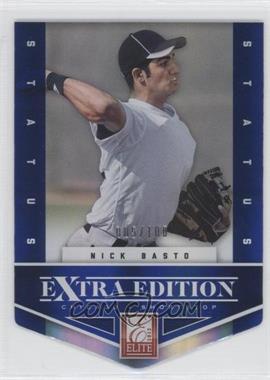 2012 Elite Extra Edition - [Base] - Status Blue Die-Cut #57 - Nick Basto /100