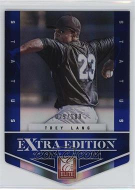 2012 Elite Extra Edition - [Base] - Status Blue Die-Cut #78 - Trey Lang /100