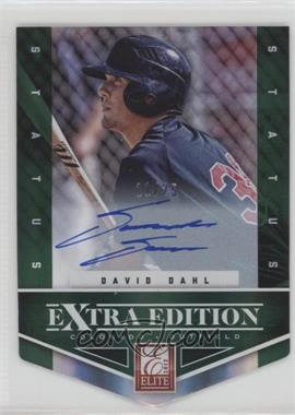 2012 Elite Extra Edition - [Base] - Status Emerald Die-Cut Signatures #107 - David Dahl /25