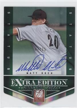 2012 Elite Extra Edition - [Base] - Status Emerald Die-Cut Signatures #164 - Matt Koch /25