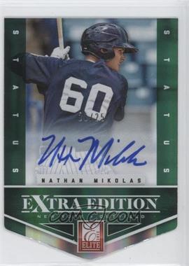 2012 Elite Extra Edition - [Base] - Status Emerald Die-Cut Signatures #42 - Nathan Mikolas /25