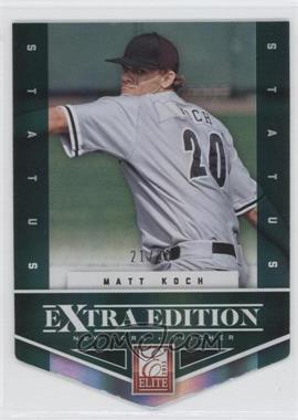 2012 Elite Extra Edition - [Base] - Status Emerald Die-Cut #164 - Matt Koch /25