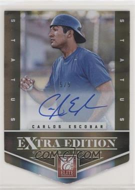 2012 Elite Extra Edition - [Base] - Status Gold Die-Cut Signatures #190 - Carlos Escobar /5