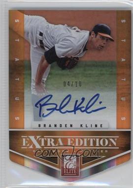 2012 Elite Extra Edition - [Base] - Status Orange Die-Cut Signatures #155 - Branden Kline /10