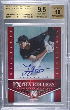 2012 Elite Extra Edition - [Base] #111 - Lucas Giolito /722 [BGS 9.5 GEM MINT]