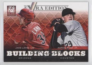 2012 Elite Extra Edition - Building Blocks Dual #11 - Aaron West, Jake Lamb