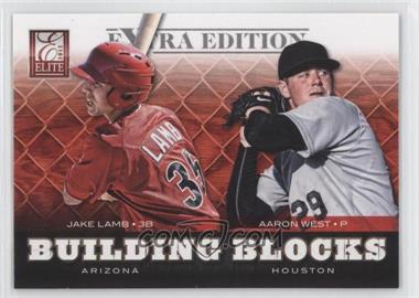 2012 Elite Extra Edition - Building Blocks Dual #11 - Aaron West, Jake Lamb