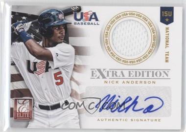 2012 Elite Extra Edition - USA Baseball 15U Team Jersey Signatures #2 - Nick Anderson /99