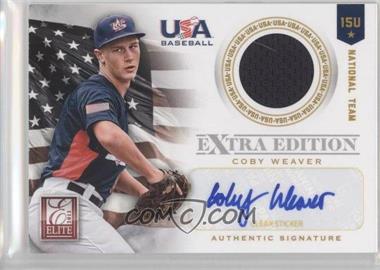 2012 Elite Extra Edition - USA Baseball 15U Team Jersey Signatures #20 - Coby Weaver /99