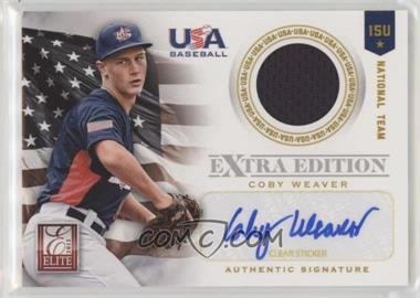 2012 Elite Extra Edition - USA Baseball 15U Team Jersey Signatures #20 - Coby Weaver /99