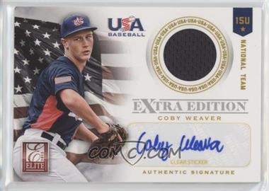 2012 Elite Extra Edition - USA Baseball 15U Team Jersey Signatures #20 - Coby Weaver /99