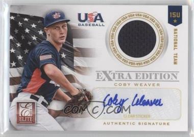 2012 Elite Extra Edition - USA Baseball 15U Team Jersey Signatures #20 - Coby Weaver /99