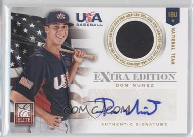 2012 Elite Extra Edition - USA Baseball 18U Team Jersey Signatures #13 - Dom Nunez /249