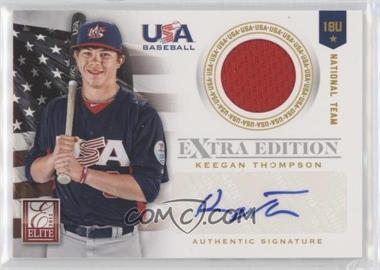 2012 Elite Extra Edition - USA Baseball 18U Team Jersey Signatures #18 - Keegan Thompson /249